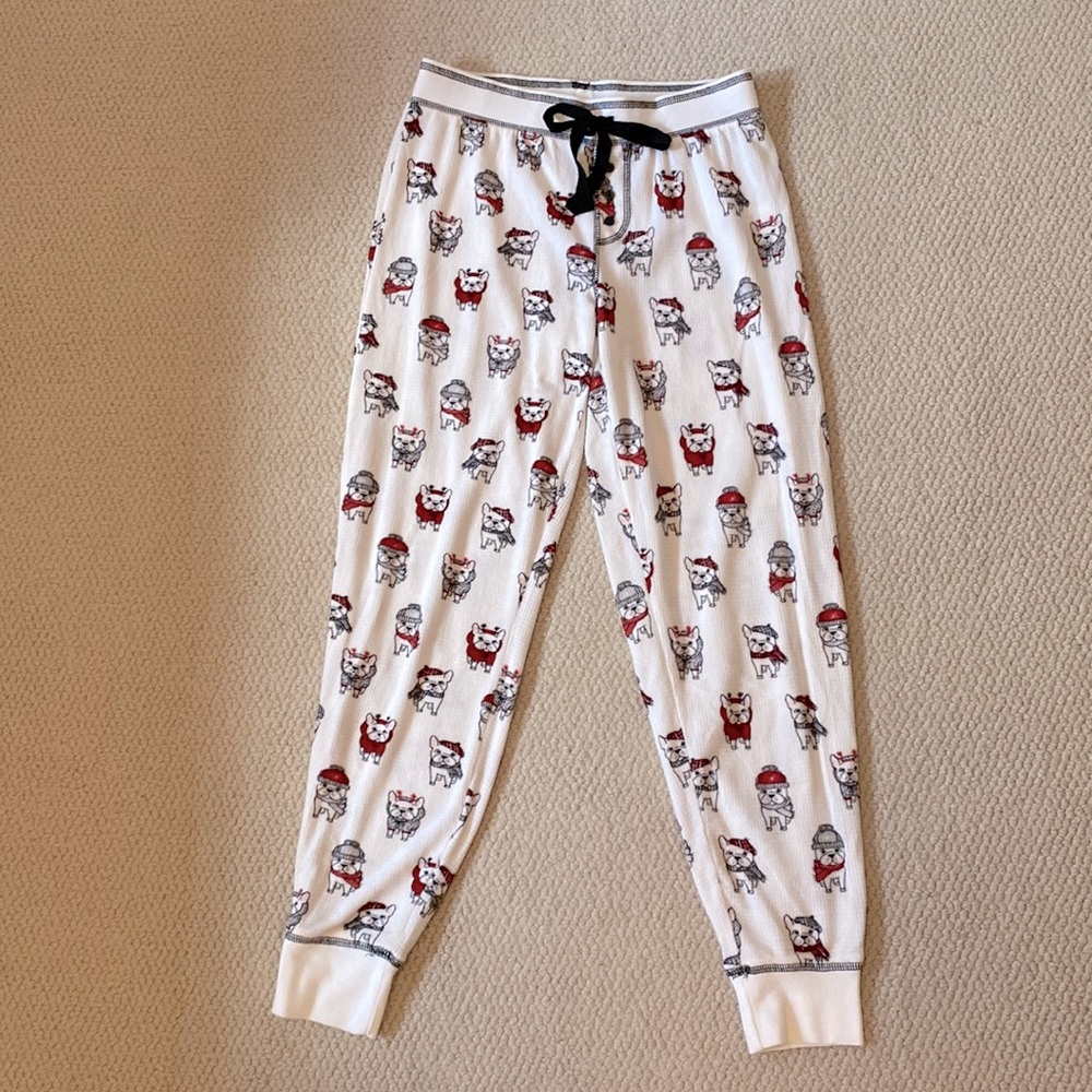 PJ Salvage Size S French Bulldog soft cozy pj pants.